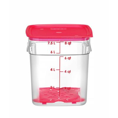 Nádoba na potraviny CamSquares Fresh Pro , Cambro, 7,6L, Průhledná, 229x229x(H)243mm | 8SFSPROCW135